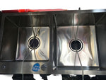 Sink Basin Metal SQUARE Double (Black & Inox)